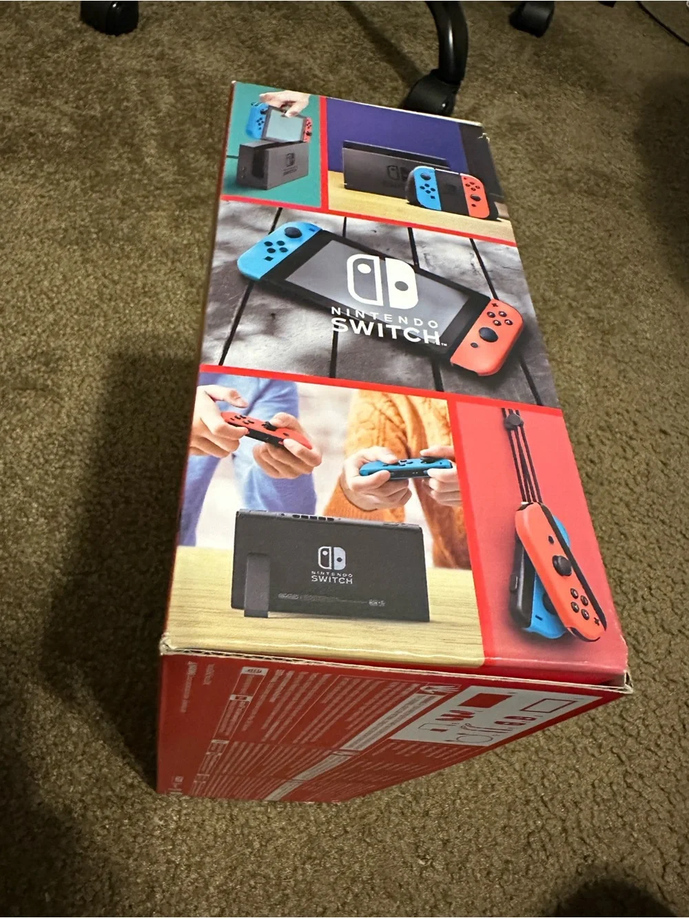 Nintendo Switch Console with Bright Blue Left & Bright Orange Right Joy‑Con(New)